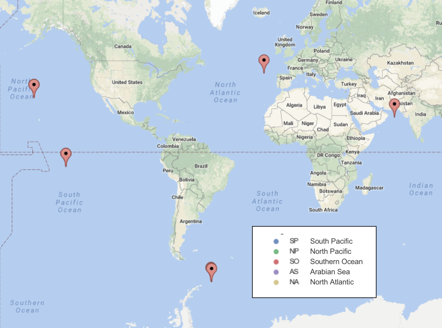 Figure 1: Map of sample sites.